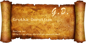 Grutka Dorottya névjegykártya